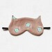 Reversible Silk and Cotton Cat Eye Mask (Brown)