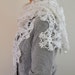 White Crochet Shawl Scarf Elegant Chic Mohair Gift for Her SALE was 80 USD now 65 USD