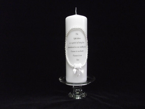 Memory candle Honoring a Loved One at your Wedding Pillar