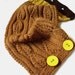 SALE Scarf with buttons. Knit neckwarmer cowl. Warm collar. Honey mustard brown yellow.