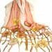 Nuno felt scarf frill shawl fringe flowers autumn fall wedding chiffon wool
