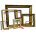 Hollywood Regency Gold Wall Frames Instant Collection of 7 for Empty Frame Gallery Luxe Home Decor