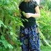 Hippie Chick wide leg Pants- Purple Blue sunflower design- size 6 or 7 -Boys too- read measurements