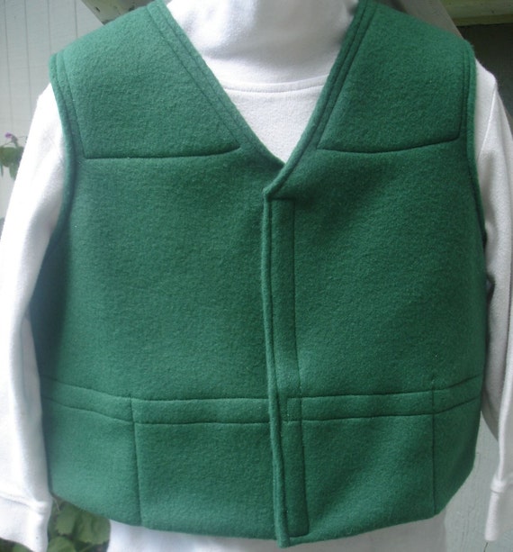 Items similar to Adjustable Weighted vest 3 pounds green fleece on Etsy