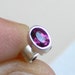 Single Garnet & Silver Post Earring
