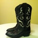 SALE Black & White Western Cowgirl Boots 7.5