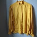 Gold and Black Polka Dot Blouse, Vintage Liz Claiborne, Large, Size 12 or 14