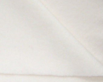 White Hand Felted Wool Fabric Wool Perfect for Rug Hooking, Applique and Crafts by Quilting Acres
