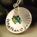 My Precious Kids with Birthstones - Hand Stamped Necklace - Lower Case Letters