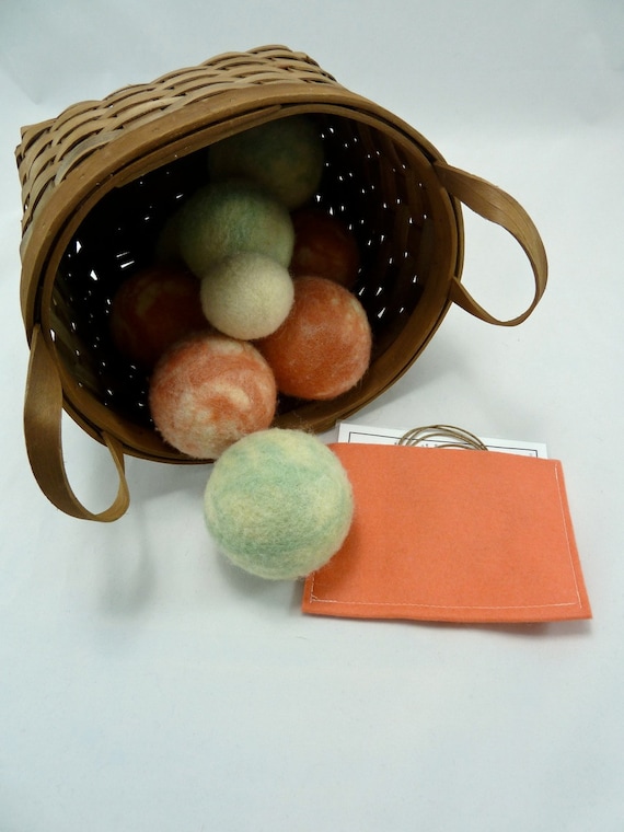 Indoor Bocce Ball Set Mint and Salmon 100 by sheepcreekstudio
