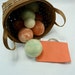 Indoor Bocce Ball Set, Mint and Salmon 100% Wool, Soft Wool Balls, Rainy Day Game, Decor and Game in One