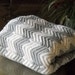 Light Gray Zig Zag Chevron Afghan