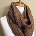 Oversized Ribbed SCARF WARMER.. Brown Earth...Handmade