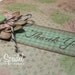 Rubberstamped Stitched Shabby Chic THANK YOU Card