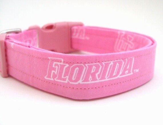 Pink Florida Gator Girl.....Dog Collar.......Your by BowWowCouture