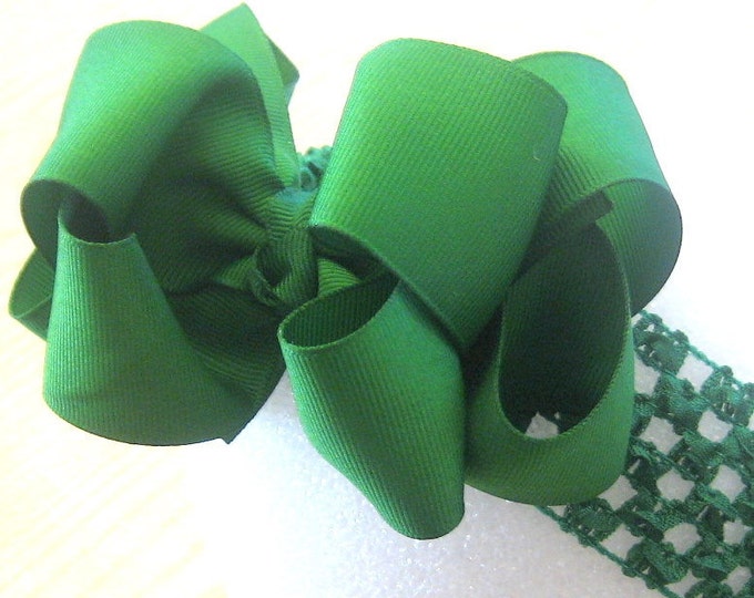 Large Hairbows, big hair bow, boutique hairbow, green bow, Emerald Green hairbow, boutique bows, boutique hairbow, big bows, big hairbow