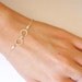 Infinity Bracelet , Sterling Silver Infinity Bracelet , Pearl , Modern Minimalist , Eternity , Infinity Jewelry , June Birthday , Adjustable