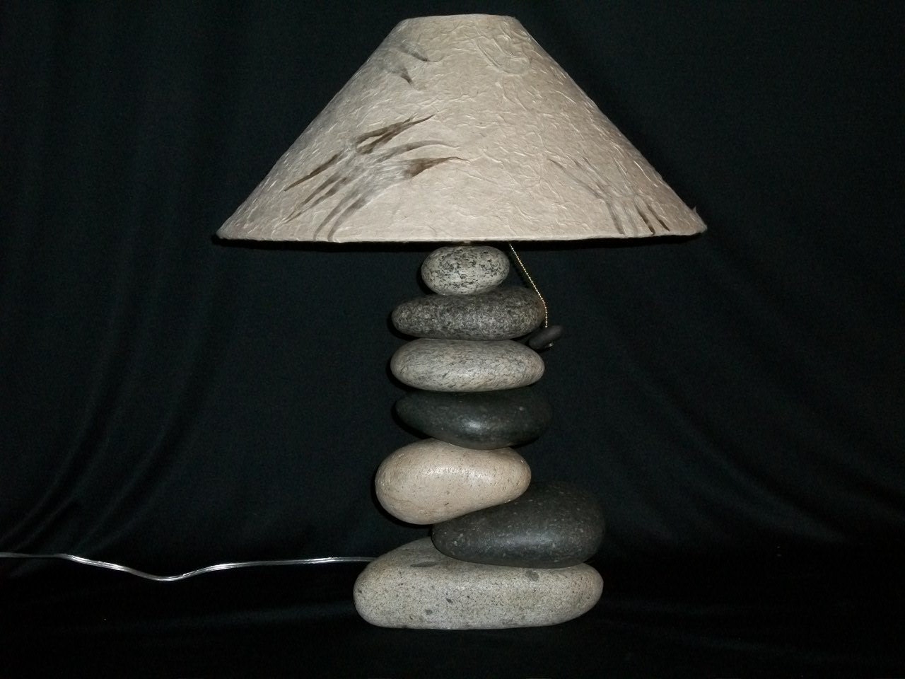 STONE LAMP....large balance rock lamp