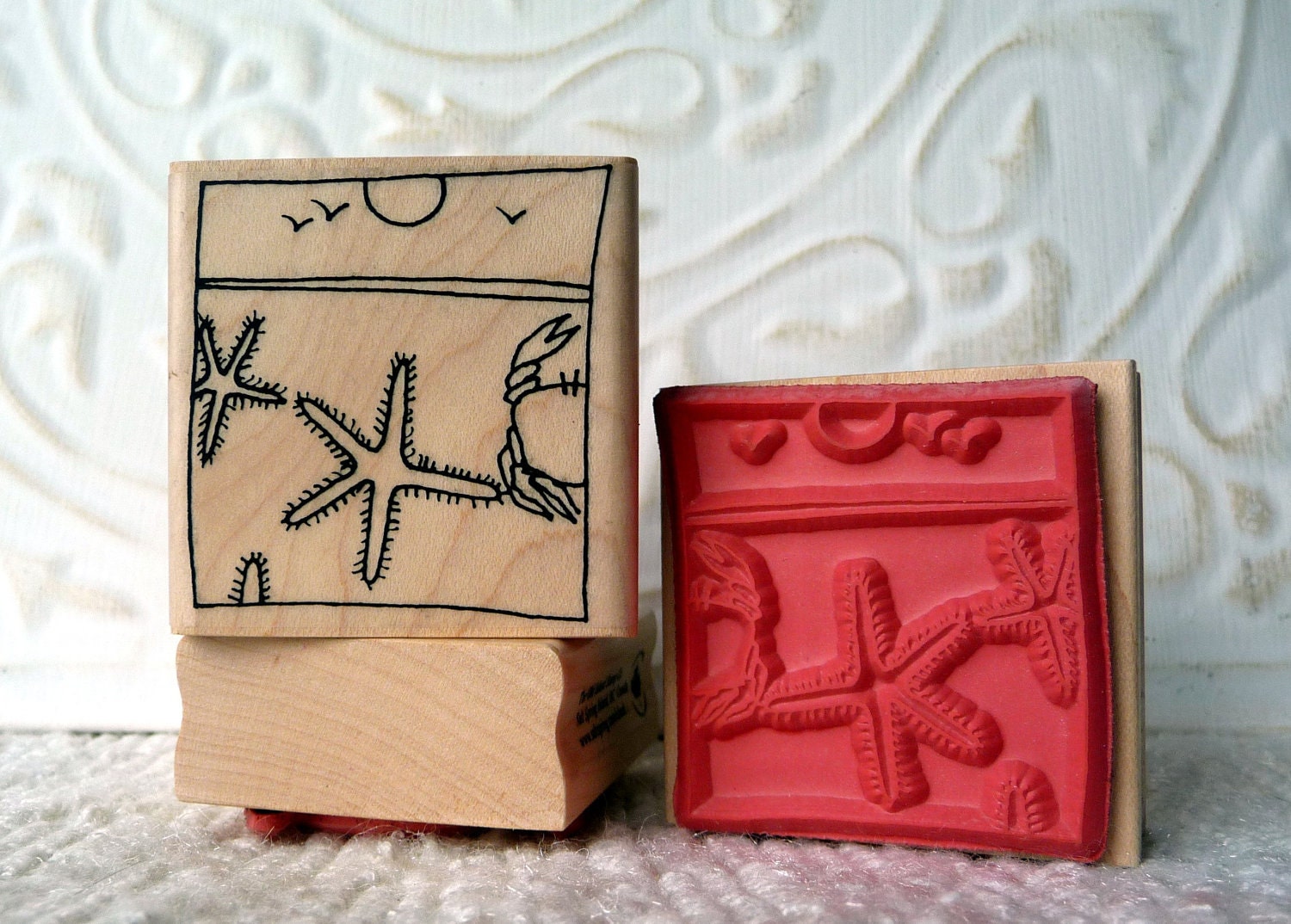 Beach rubber stamp from oldislandstamps