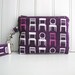 Wristlet Clutch - Small Zippered Clutch - Zippered Wallet - Mommy Clutch - in Tufted Tweets Purple