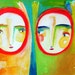 Print - Friends sharing Joyful colors