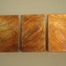 Copper Wall Art Tryptic,Flamed Colored and Patterned --Sale 25% off
