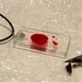Dexter Blood slide glass pendant with individual blood sample- perfect for halloween costume jewelry, gothic- Unofficial