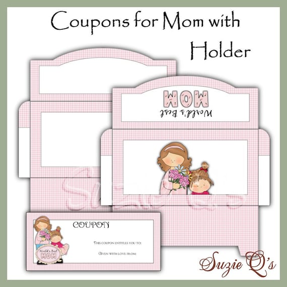 Make your own Coupons for Mom Digital Printable Immediate