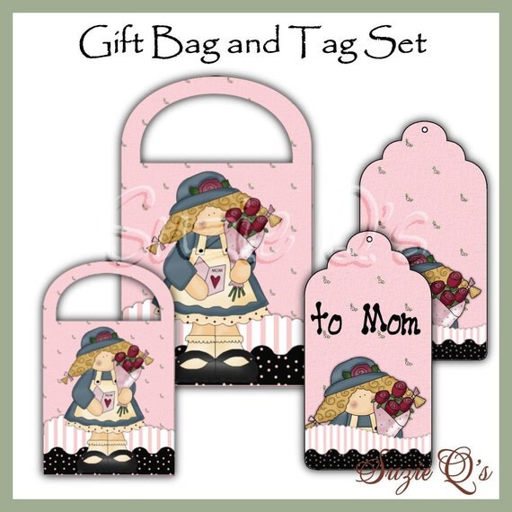 Gift bags and tags for Mom Mother's Day or any occasion