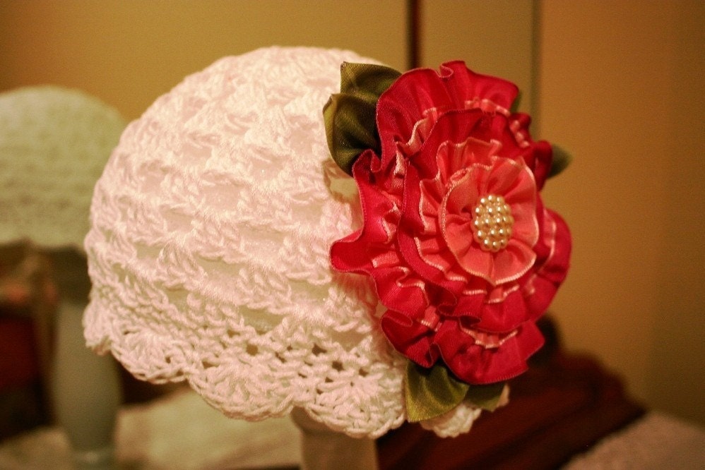 Crochet Cloche Hat and Ribbon Flower COMBO PDF by ...