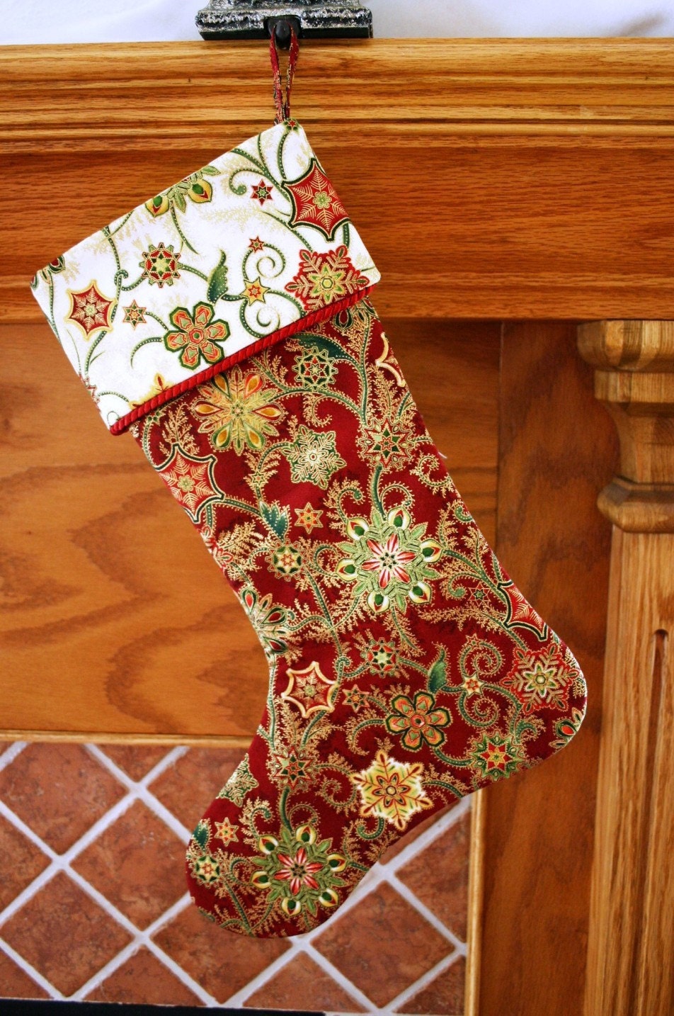 Christmas Stocking Pattern PDF FREE Big Bow Pattern Holiday