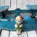 Vintage scale turquoise chippy paint, old school math laboratory