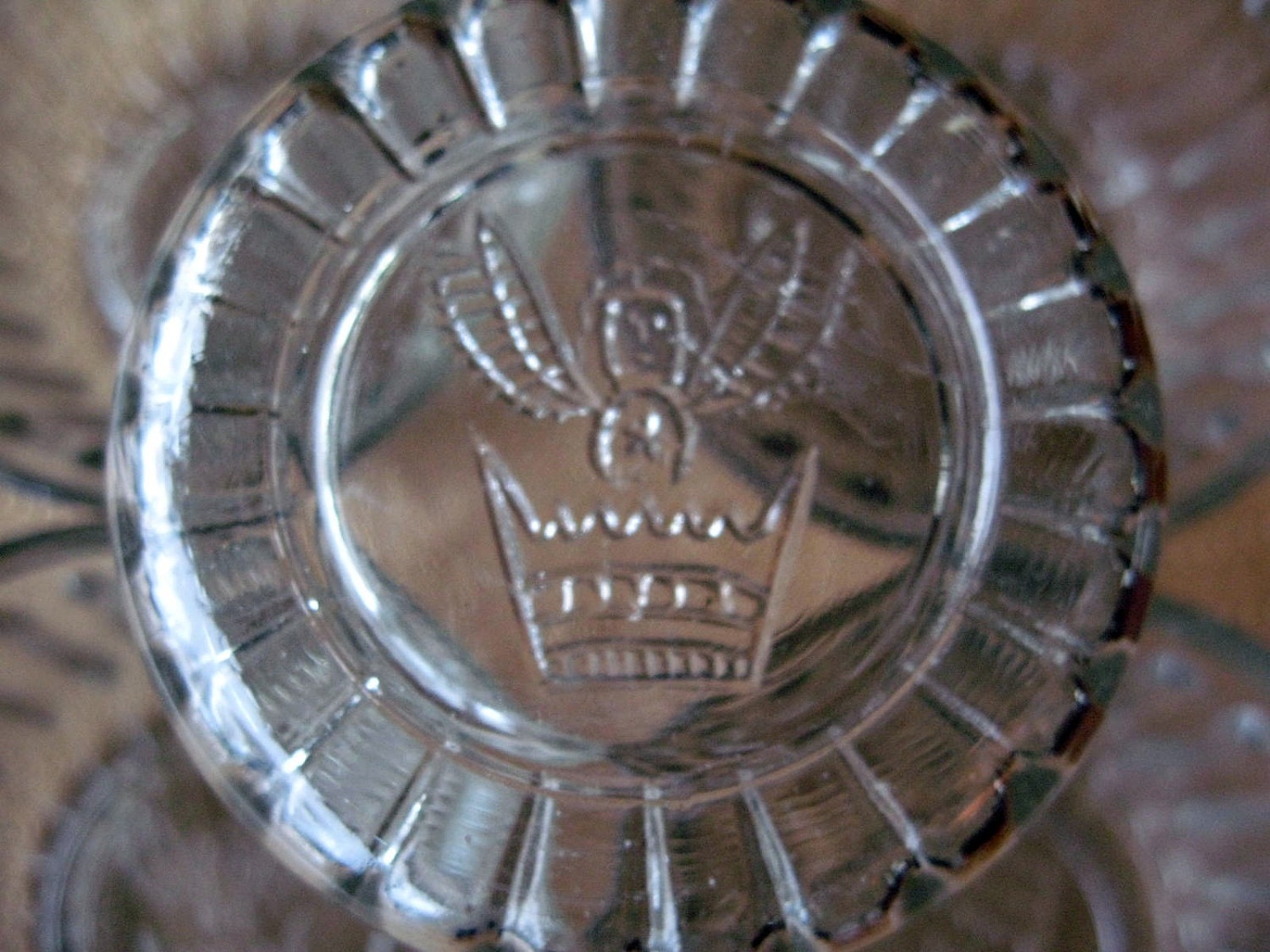 Vintage Kerr jelly jam jars with angel and crown mint from