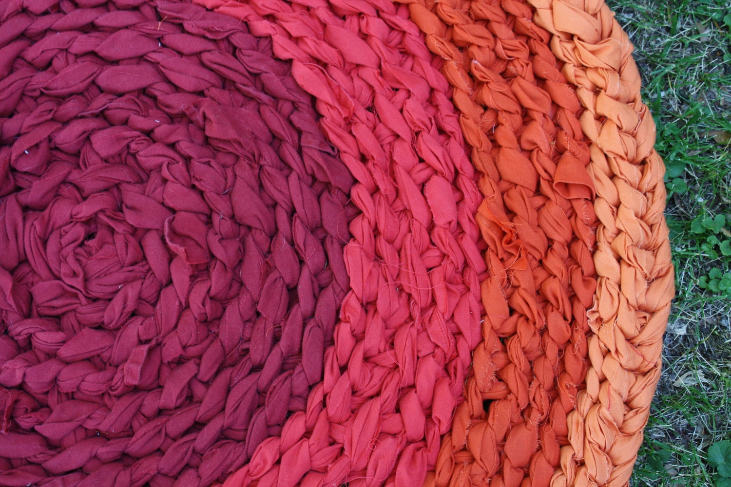 Summer Heat Rag Rug by dreamingdog on Etsy