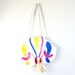 SALE Vintage 80s White Large Faux Leather Tassle Frame Purse