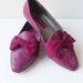 MARIE ANTOINETTE FUSCIA FLATS with velvet bow 41 Euro\/ 11 US