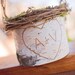 Rustic Birch Bark Flower Girl Basket - Personalized