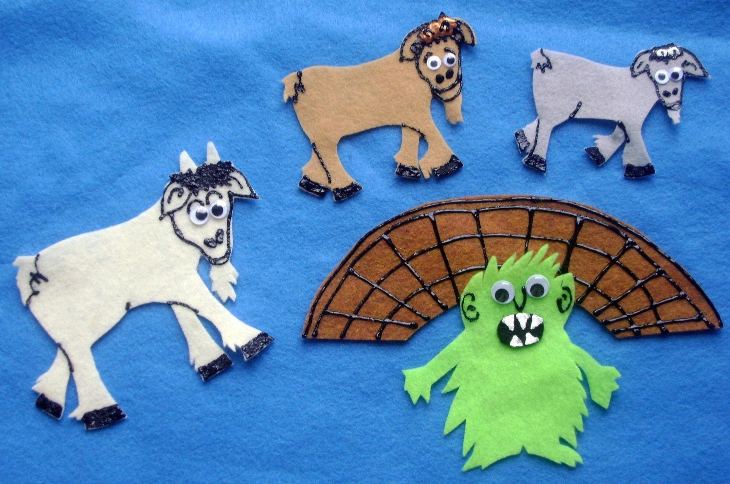 Worksheet Three Billy Goats Gruff Story felt board story set new the three billy goats gruff flannel