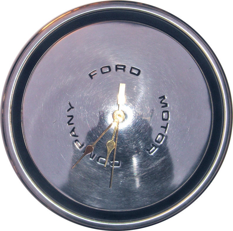 Ford Mustang Hubcap Clock also Thunderbird and Gran Torino