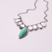 Dramatic silver necklace handmade with a lovely piece of Australian Chrysoprase in a striking setting - ONE OF A KIND - "Interlude Necklace"