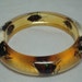 Fabulous Lucite Bangle Embedded with Beetles