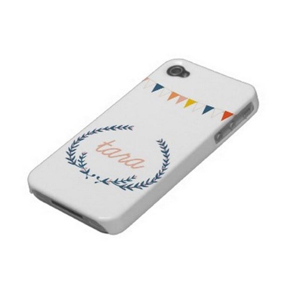 Items similar to Iphone 4 or 4S Case Personalized Banner on Etsy