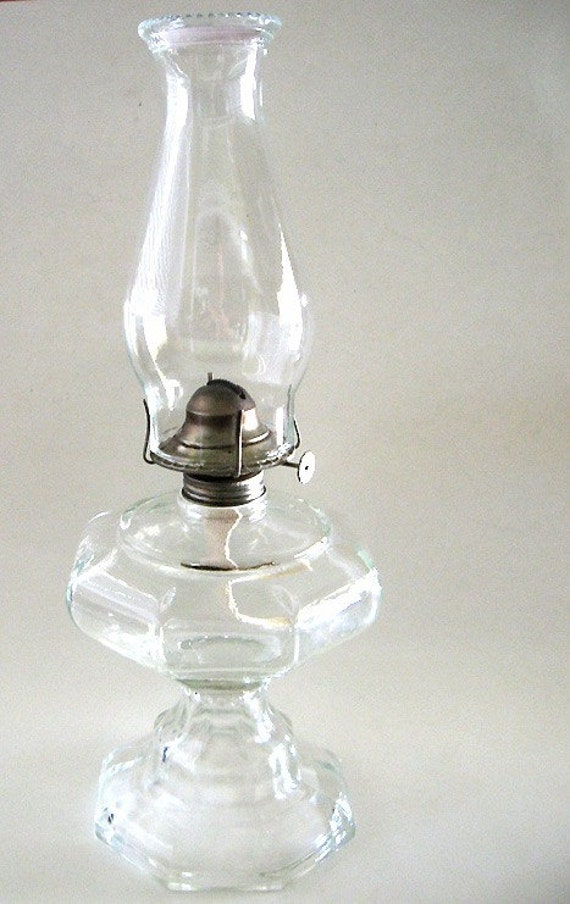 RESERVED for wish2ride Hurricane Oil Lamp Light Vintage Clear