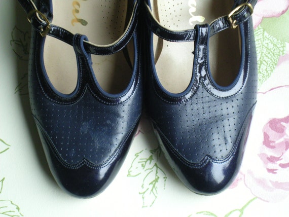 navy ballroom shoes