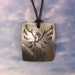 Phoenix Pendant Stainless Steel Etched - Rebirth, Change, Renewal - Large