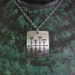 Viking Good Luck Necklace, SMALL Stainless Steel Etched Pendant on Stainless Steel Chain
