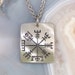 Viking Compass Necklace - See the Way Home, Traveller - Small Stainless Steel Rune on Chain