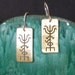 Creativity Viking Rune Earrings, Etched Brass - Odhroerir
