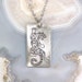 White Tiger Necklace, Stainless Steel Etched - Ferocity, Power, Passion - on Stainless Steel Chain