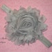 Dramatic Large Gray Flower Headband - Chiffon Rose Hair Fascinator - Babies - Toddlers - Women - Girls